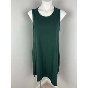 Alembika Green Sleeveless High Low Tunic Dress Stretchy 12-14